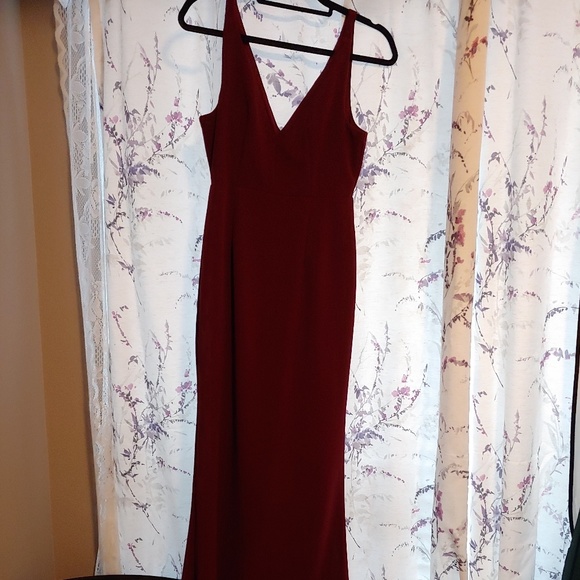Dark Maroon evening gown - Picture 1 of 2